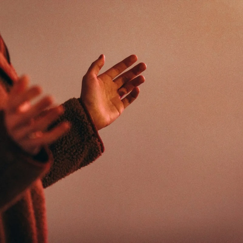 Hands raised in worship